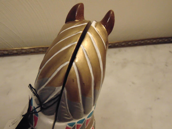Vintage Timmy Woods Painted Pony Purse, Equestrians Crossbody Purse, Wooden Horse Decor