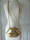 Vintage Gold Lipstick Purse by Timmy Woods, Makeup Artist Clutch Bag