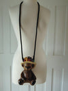 Timmy Woods Harvest Bear Wooden Purse For Fall And Thanksgiving Season,