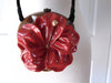 Vintage Timmy Woods Red Hibiscus Purse, Spring Summer Purses