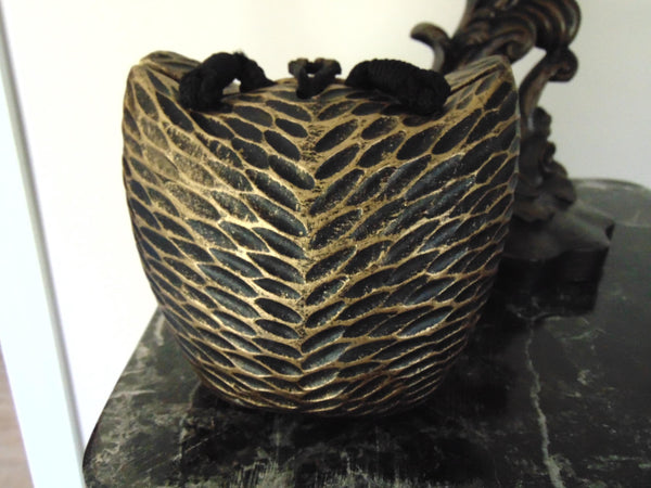 Wooden Timmy Woods Cat Purse, Kitty Statue