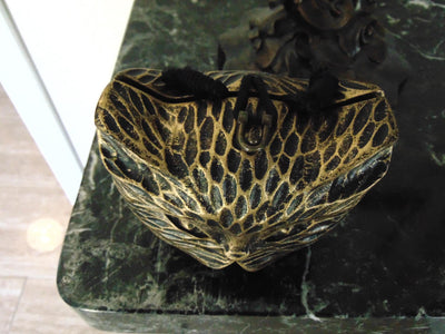 Wooden Timmy Woods Cat Purse, Kitty Statue