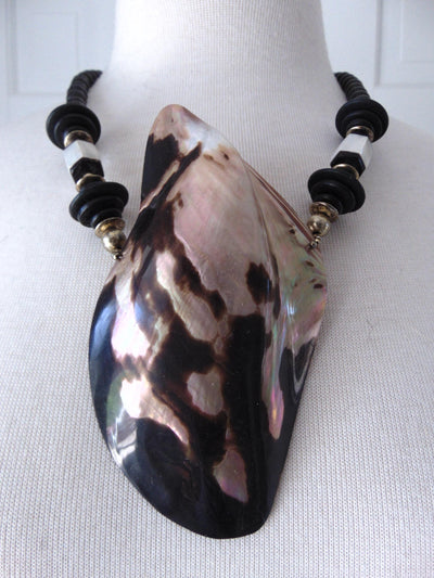 Beaded Mother Of Pearl Sea Shell Necklace, Spring Summer Shell Necklaces