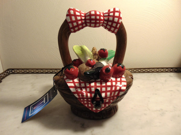 Wooden Timmy Woods Vegetable Basket Purse, Picnic Basket Purses