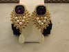 Shaill Jhavery Imperial Elegance Drop Clip Earrings 1993, Pearl-Amethyst-Rubies-Crystal Earrings