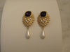 Shaill Jhavery Imperial Elegance Drop Clip Earrings 1993, Pearl-Amethyst-Rubies-Crystal Earrings
