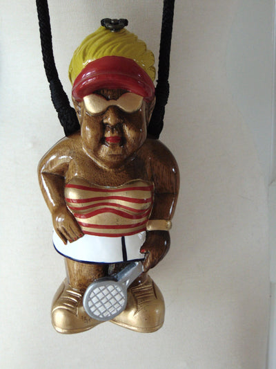 Wooden Timmy Woods Mrs. Tennis Player Purse, Tennis Ladies Crossbody Bag