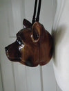 Vintage Timmy Woods German Shepherd Wooden Dog Purse, Collectible Show Bag