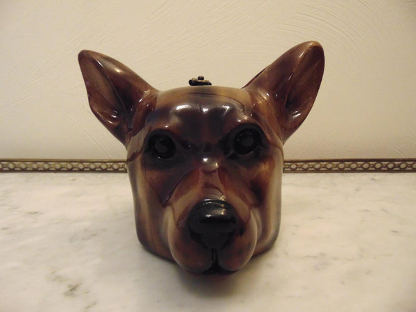 Vintage Timmy Woods German Shepherd Wooden Dog Purse, Collectible Show Bag