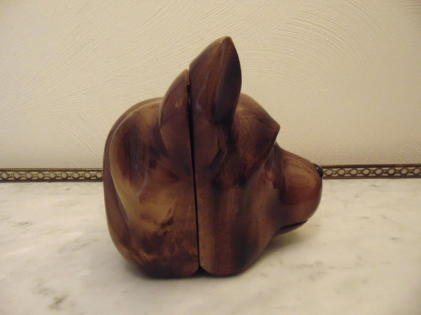 Vintage Timmy Woods German Shepherd Wooden Dog Purse, Collectible Show Bag