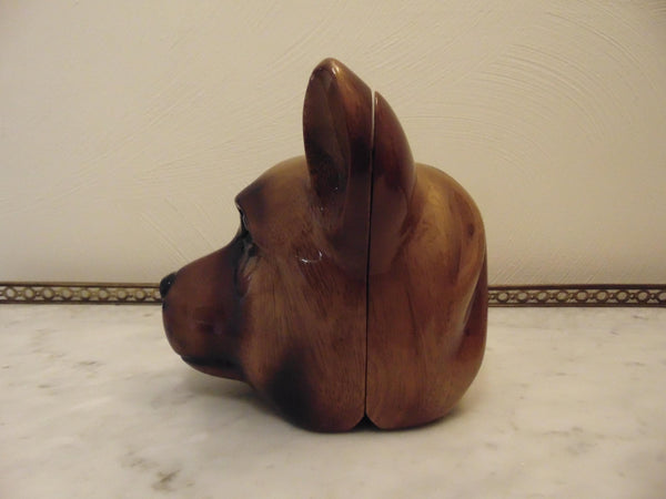 Vintage Timmy Woods German Shepherd Wooden Dog Purse, Collectible Show Bag