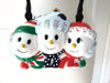 Timmy Woods Three Little Snowman Purse, Snowman Trio Wooden Purses