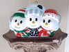 Timmy Woods Three Little Snowman Purse, Snowman Trio Wooden Purses