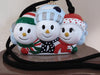 Timmy Woods Three Little Snowman Purse, Snowman Trio Wooden Purses