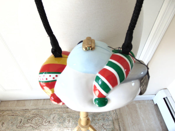 Timmy Woods Three Little Snowman Purse, Snowman Trio Wooden Purses