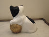 Handcrafted Wooden Cat Purse By Timmy Woods, Wooden Kitty Statue Decor Black And White