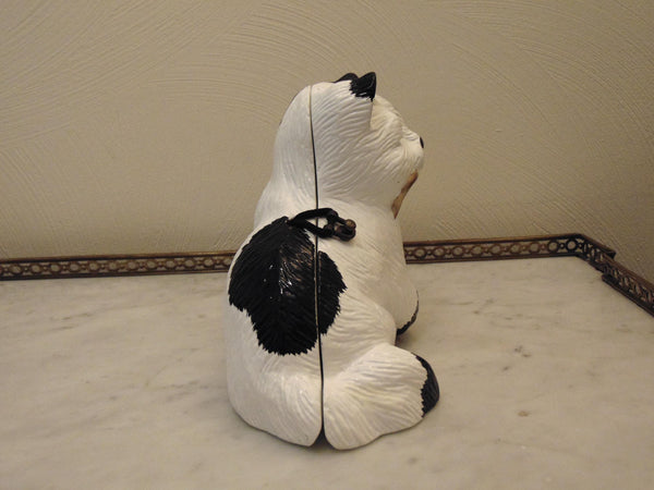 Handcrafted Wooden Cat Purse By Timmy Woods, Wooden Kitty Statue Decor Black And White