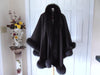 One Size Brown  Shawl Trimmed In Fox Fur, Peri 100% Wrap Brown