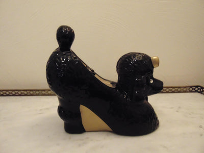 Timmy Woods Handcrafted Wooden Black Poodle Purse, Dog Show Purses