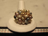 Kenneth Jay Lane Pastel Pearl Cluster Dome Ring, Gold Tone, Size 9