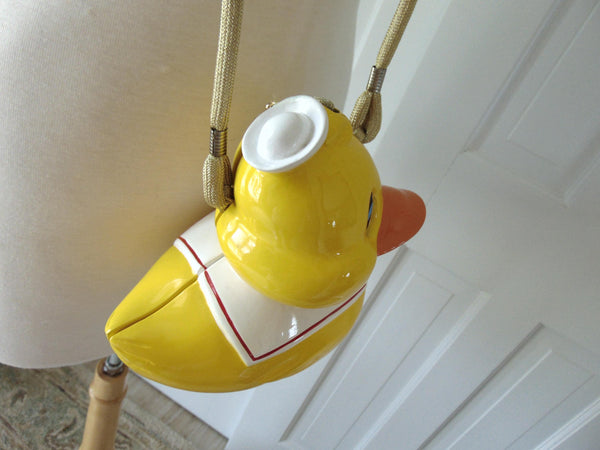 Timmy Woods Vintage Wooden Yellow Duck Purse