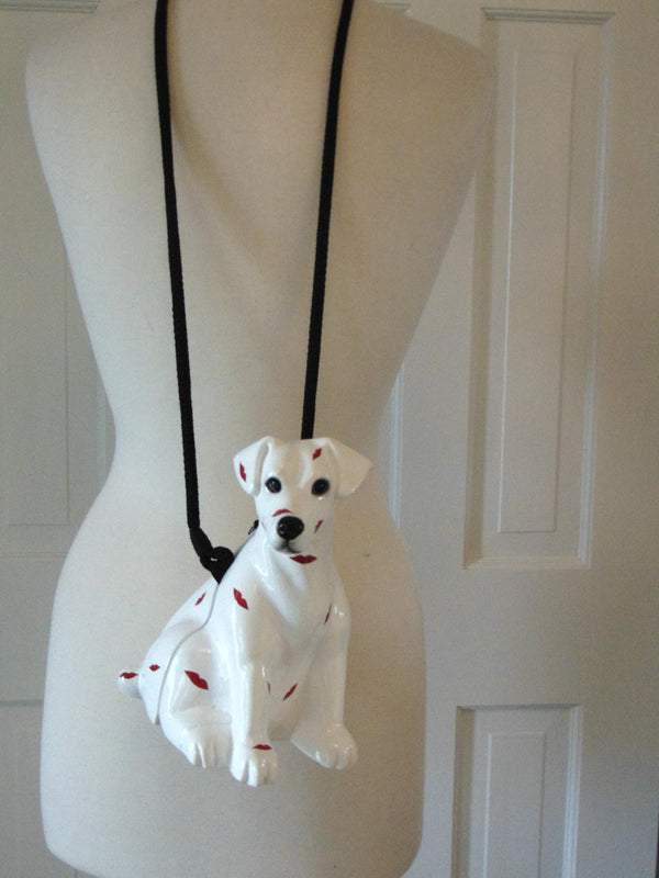 Vintage Timmy Woods Love My Dog Purse, Wooden Dog Home Decor, Puppy Lovers Purses