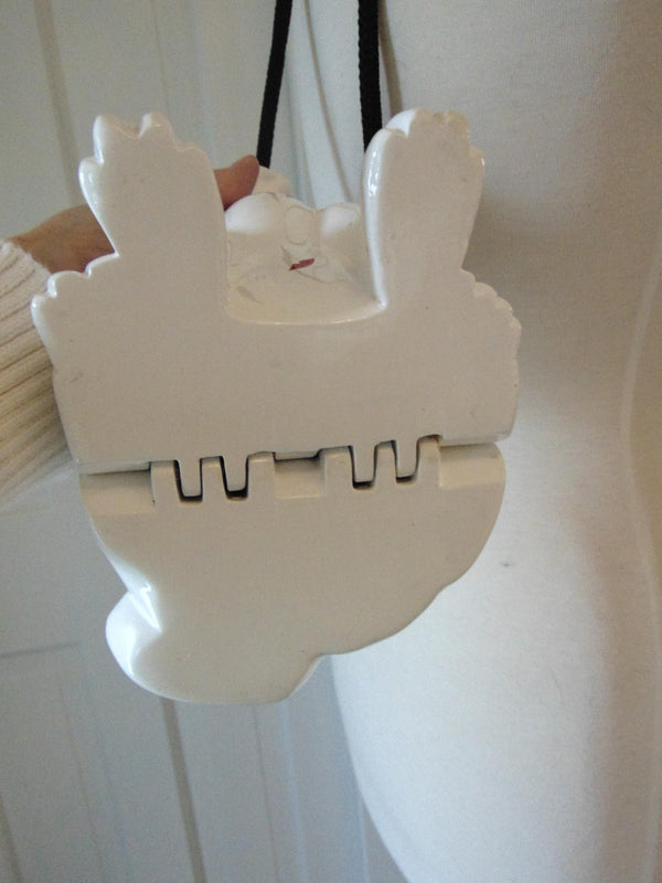 Vintage Timmy Woods Love My Dog Purse, Wooden Dog Home Decor, Puppy Lovers Purses