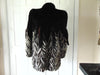 Black And Grey Section Mink Jacket Size Med.
