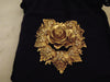 Elizabeth Taylor Passion Flower Brooch, Vintage KJL Brooch