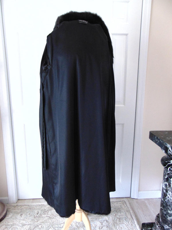 Black Mink Fox Tuxedo Size XL-XXL