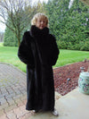 Black Mink Fox Tuxedo Size XL-XXL