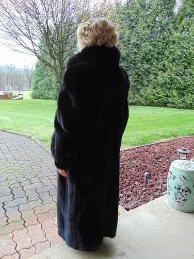 Black Mink Fox Tuxedo Size XL-XXL