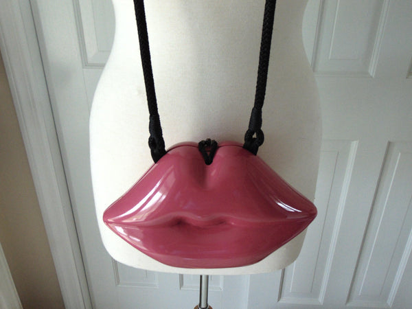 Vintage Fuchsia Lipstick Purse by Timmy Woods, Makeup Artist Clutch Bag