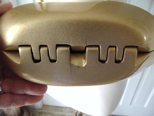 Vintage Gold Lipstick Purse by Timmy Woods, Makeup Artist Clutch Bag