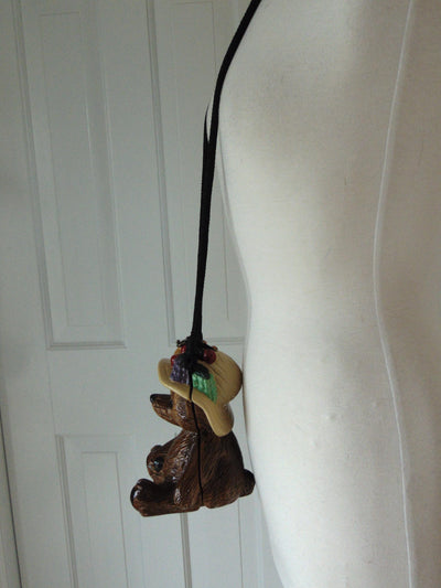 Timmy Woods Harvest Bear Wooden Purse For Fall And Thanksgiving Season,