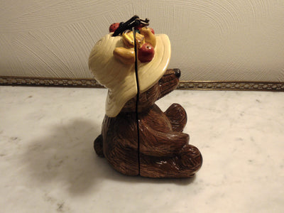 Timmy Woods Harvest Bear Wooden Purse For Fall And Thanksgiving Season,