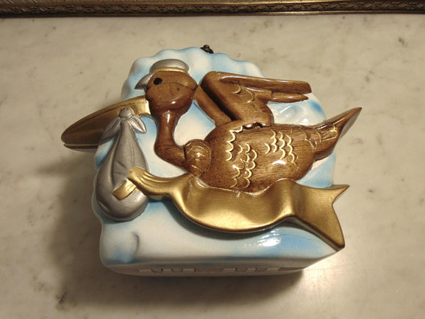 Timmy Woods Wooden Stork Purse,  Gender Reveal Purses