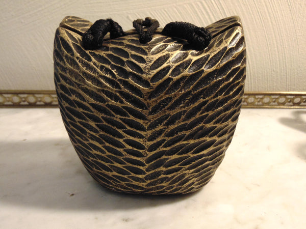 Wooden Timmy Woods Cat Purse, Kitty Statue