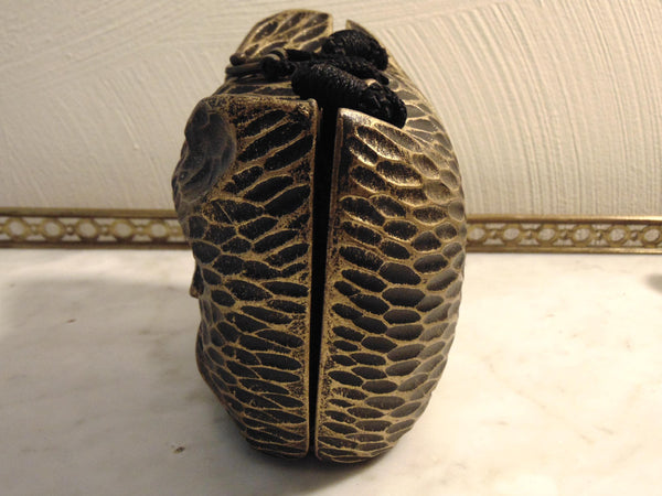 Wooden Timmy Woods Cat Purse, Kitty Statue
