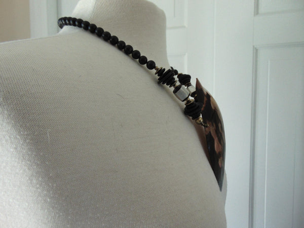 Beaded Mother Of Pearl Sea Shell Necklace, Spring Summer Shell Necklaces