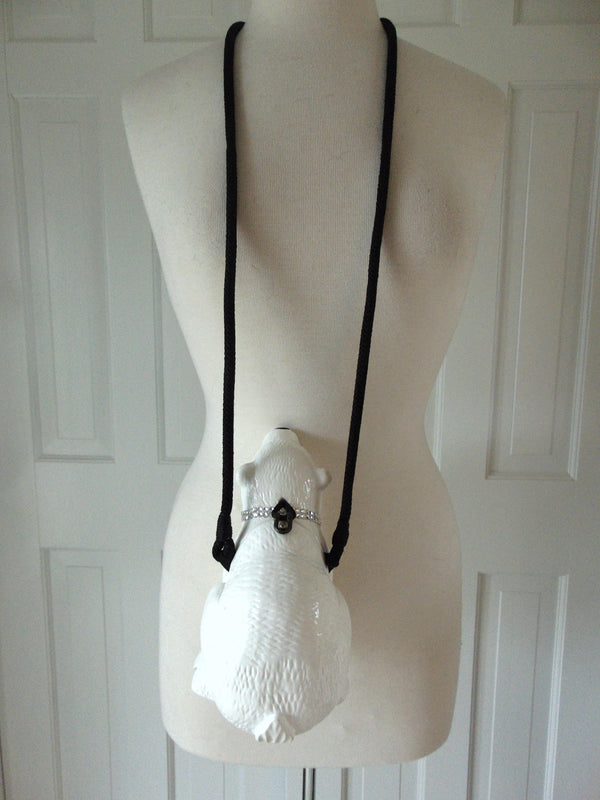 Wooden Timmy Woods White Polar Bear Purse, Coke a Cola Bear Crossbody Bag