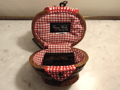 Wooden Timmy Woods Vegetable Basket Purse, Picnic Basket Purses