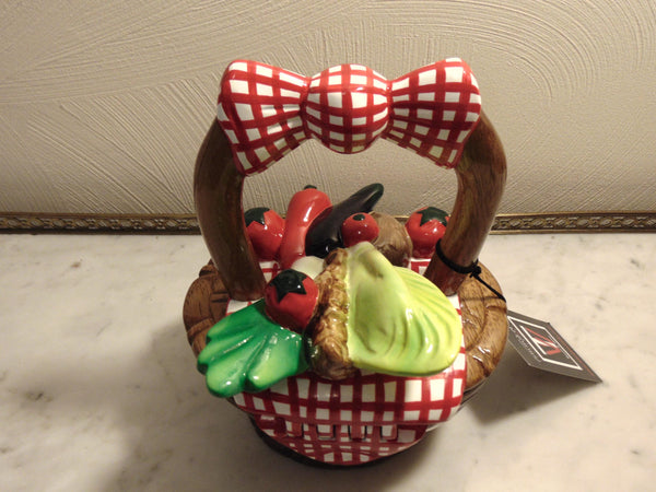 Wooden Timmy Woods Vegetable Basket Purse, Picnic Basket Purses