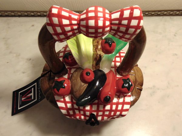 Wooden Timmy Woods Vegetable Basket Purse, Picnic Basket Purses