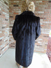 Dark Brown Full Length Mink Fur Coat Size Medium