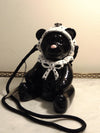 Wooden Black Baby Bear Purse Designed By Timmy Woods, Unique Wood Purses