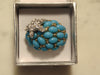 Kenneth Jay Lane Faux Turquoise Dome Star Ring, Gold Tone Crystal Accent