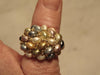 Kenneth Jay Lane Pastel Pearl Cluster Dome Ring, Gold Tone, Size 9