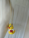 Timmy Woods Vintage Wooden Yellow Duck Purse