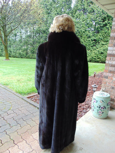 Black Mink Fox Tuxedo Size XL-XXL